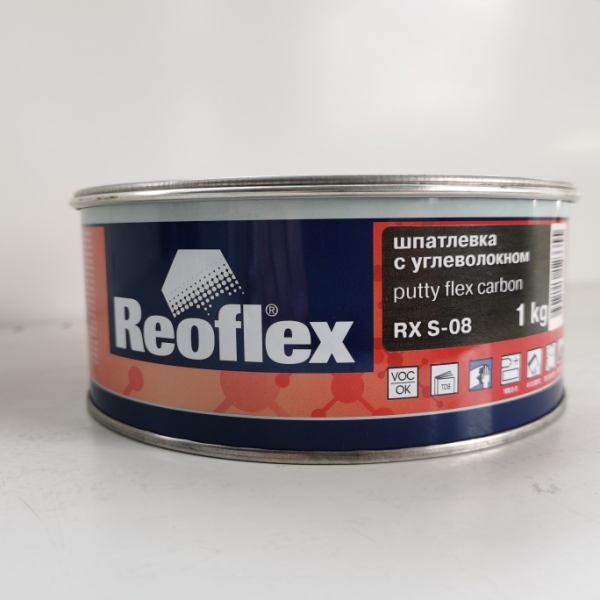 REOFLEX ШПАТЛЕВКА С УГЛЕВОЛОКНОМ FLEX CARBON 1кг